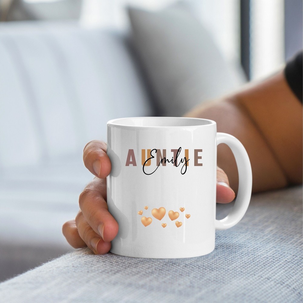 Custom Auntie Coffee Mug Personalised Auntie Mug Promoted To Auntie In My Auntie