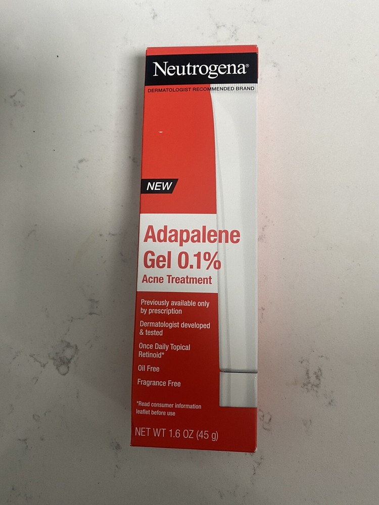 Neutrogena Adapalene Gel 0.1% Retinoid Acne Treatment Exp 06/2025