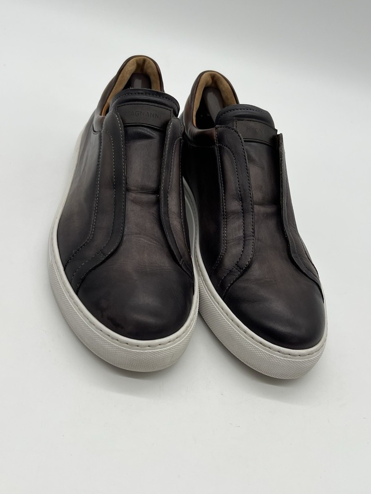 Magnanni Gasol Men’s Sz 10.5 Brown Leather Casual Slip On Sneaker Dress Shoes.