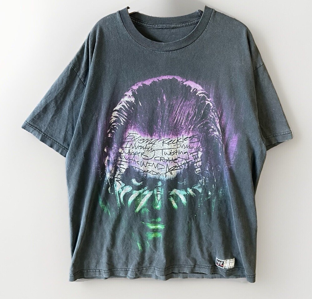 Vintage 2007 WWE T-Shirt Men’s 2XL Black Jeff Hardy Immune to Fear Distressed