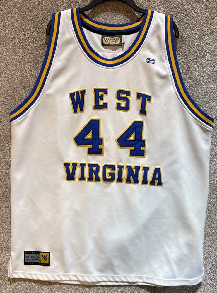 Hardwood Legends NCAA Mens West Virginia Mountaineers Jerry West Jersey Size 3XL