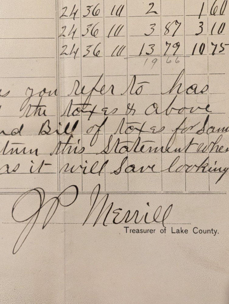 Vintage Signed Lake County Indiana Document From 1884