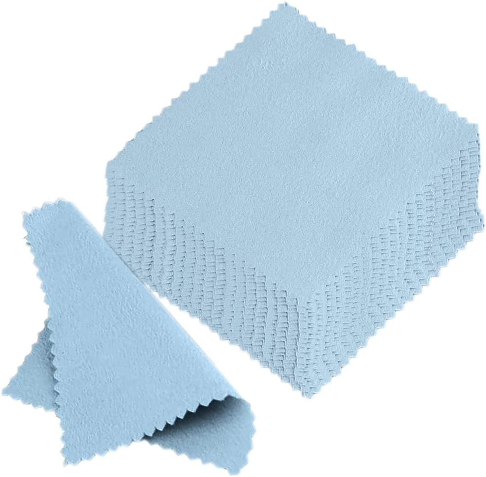 50Pcs Jewelry Cleaning Cloth Polishing Cleaning Cloths for Sterling Silver Gold