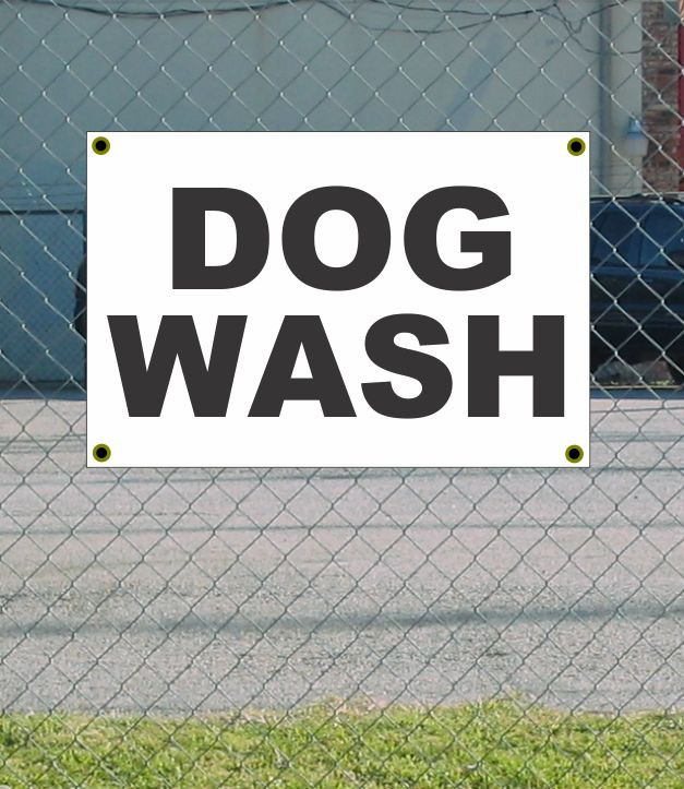Upgrade Your Car Wash with a 2x3 Dog Wash Black & White Banner Sign | New Discounted Size & Price | Free Shipping Included