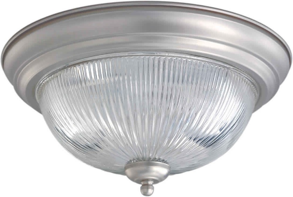 Forte Lighting Brushed Nickel 2-Light Flush Mount 2041-02-55