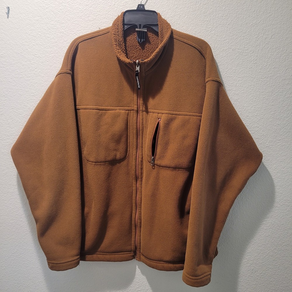 Patagonia Synchilla Corduroy Fleece-Lined Full Zip Jacket XL Brown