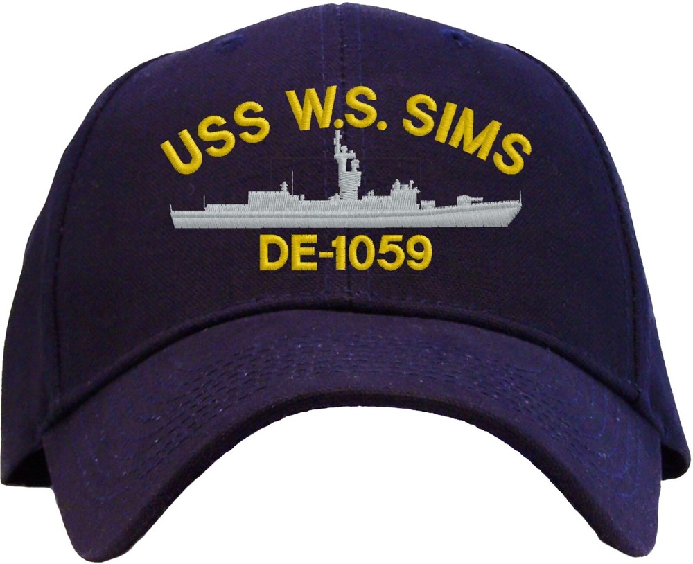 USS W.S. Sims DE-1059 Embroidered Baseball Cap - Available in 3 Colors