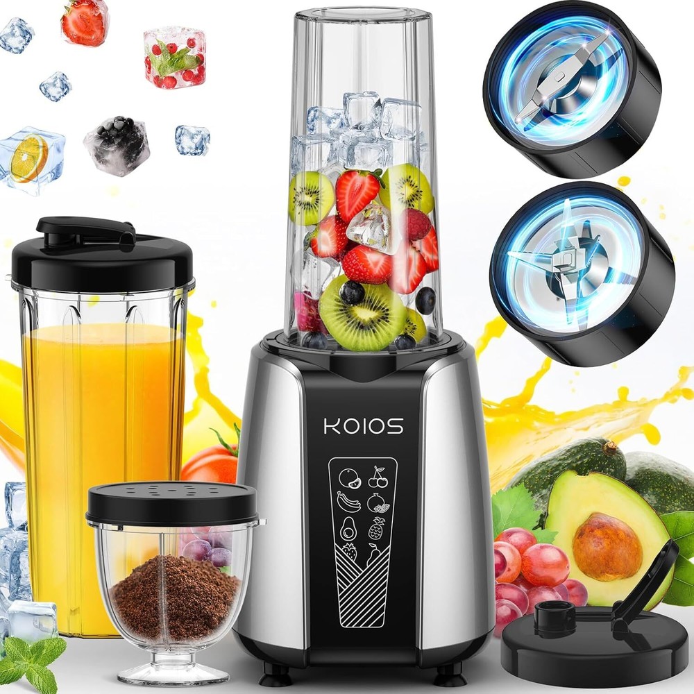 1000W Personal Smoothie Blender for Shakes Juices and More  