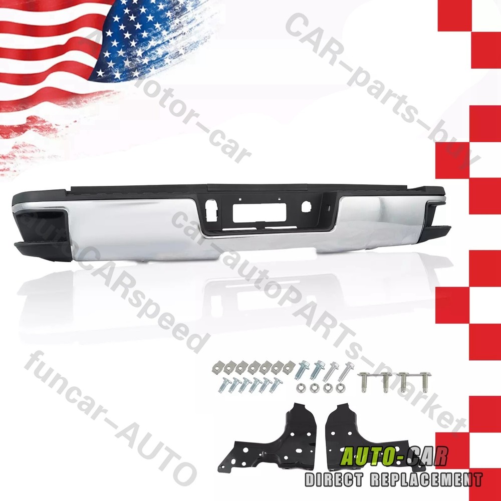 Complete Rear Bumper Assembly For 2015-2019 Silverado Sierra 2500 3500 GA