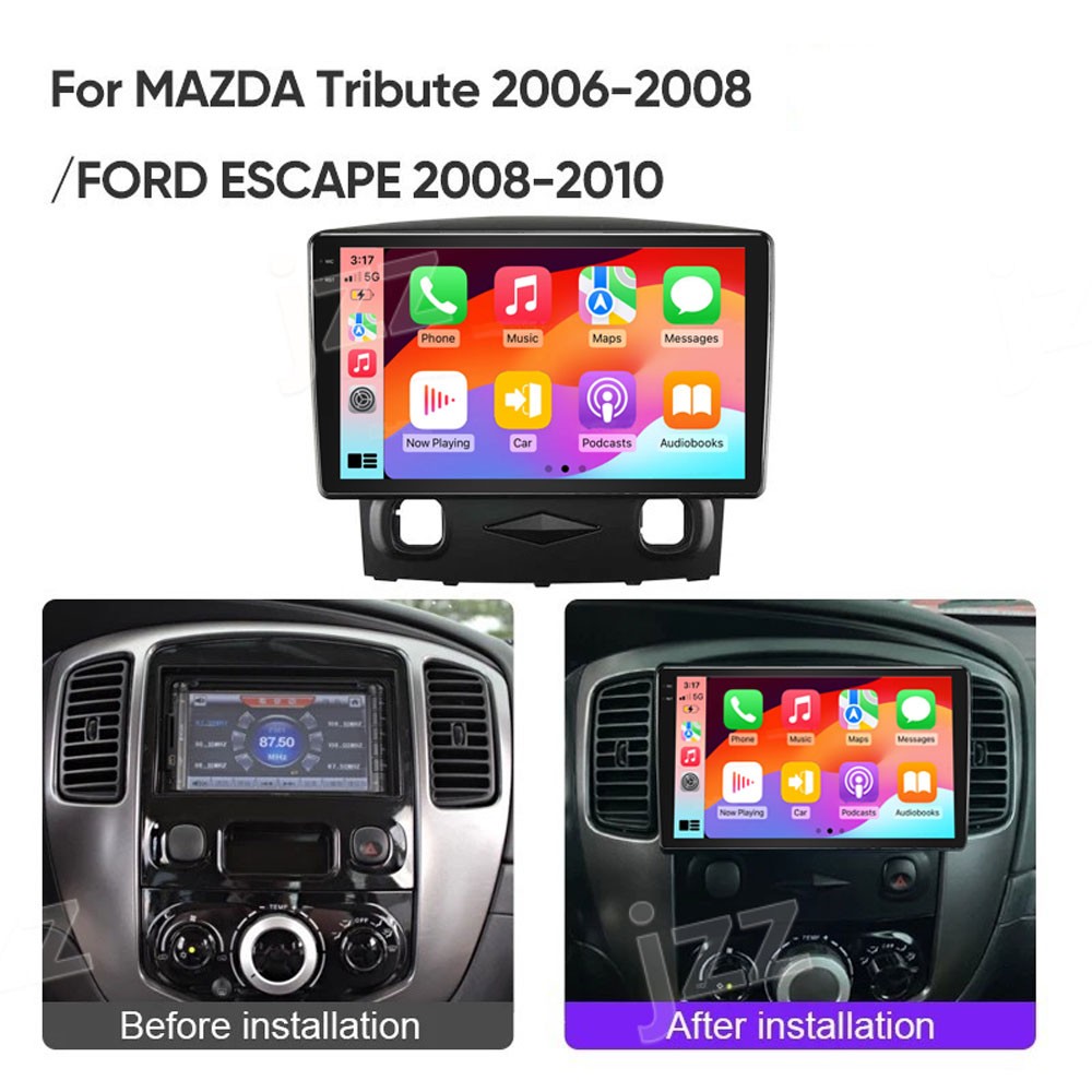 4-64GB For Ford Escape 2006-2012 Car Stereo Radio Wireless Carplay Android Auto