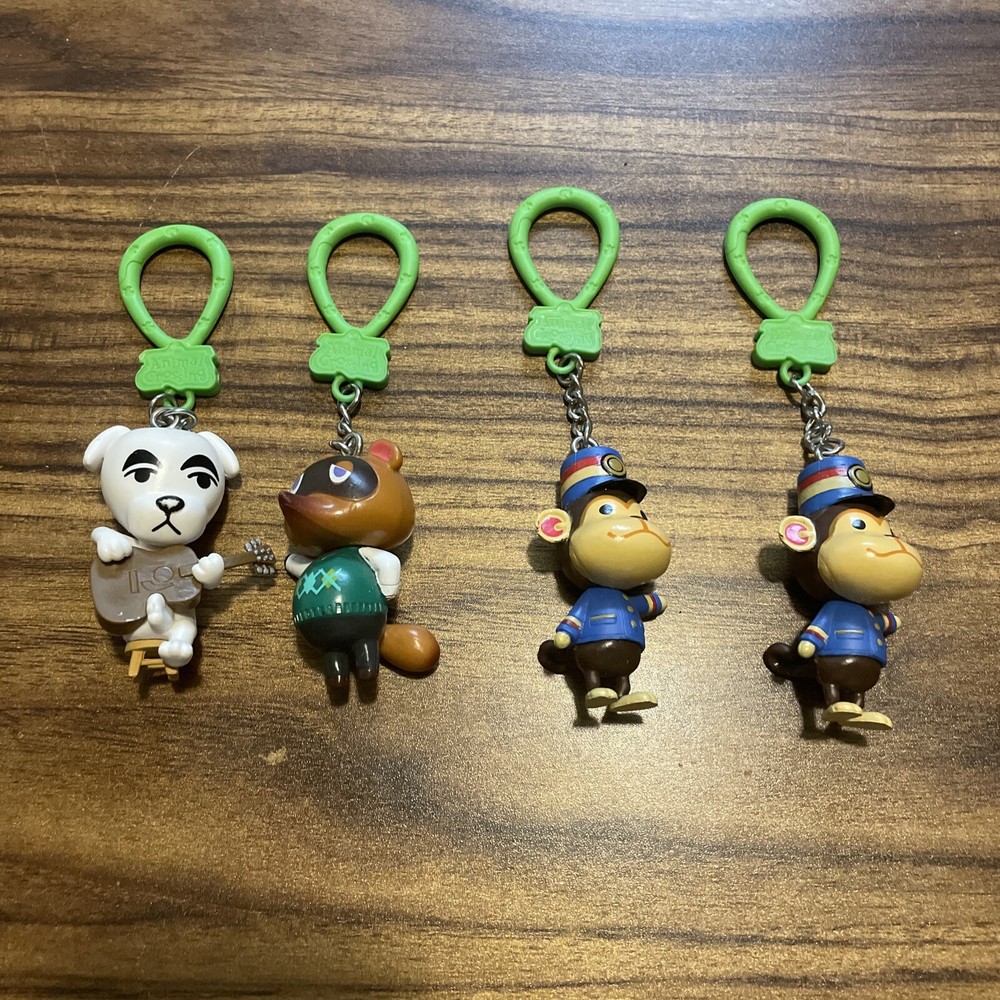 Animal Crossing Backpack Keychain Set - Tom Nook KK Slider Porters 4-Pack