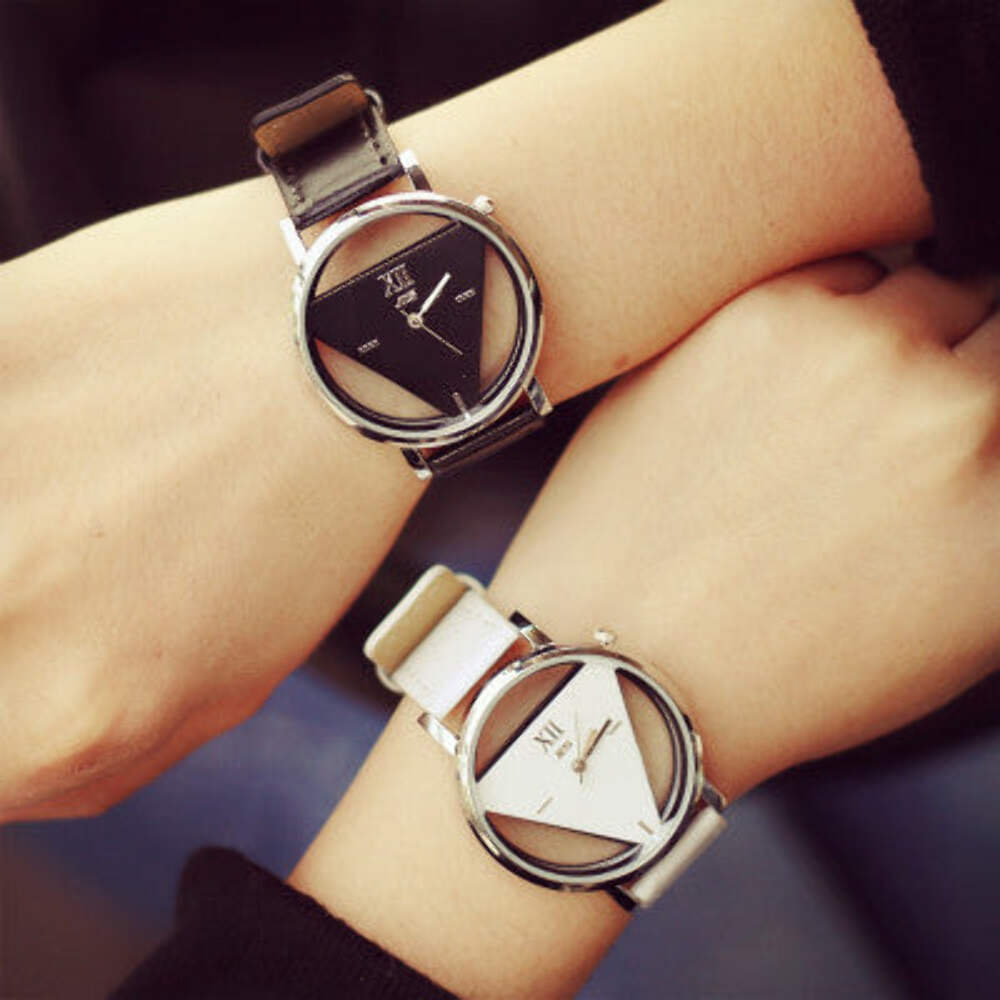 Reloj deportivo de pareja estilo coreano de doble cara para estudiantes - Movimiento de cuarzo