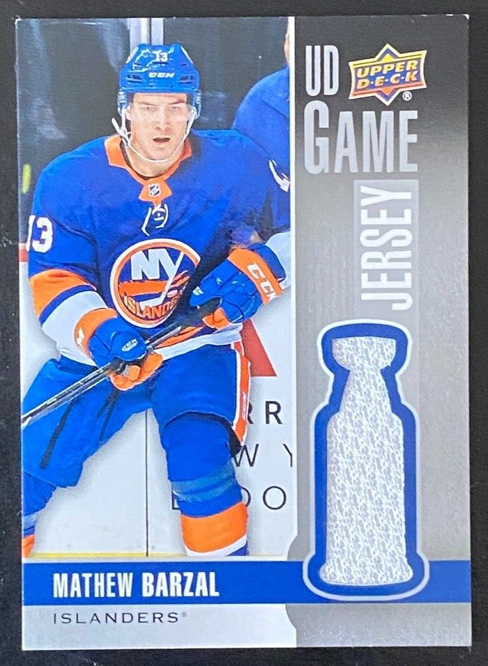 Mathew Barzal 2019-20 Upper Deck Game Jersey #GJ-MB New York Islanders Hockey Card