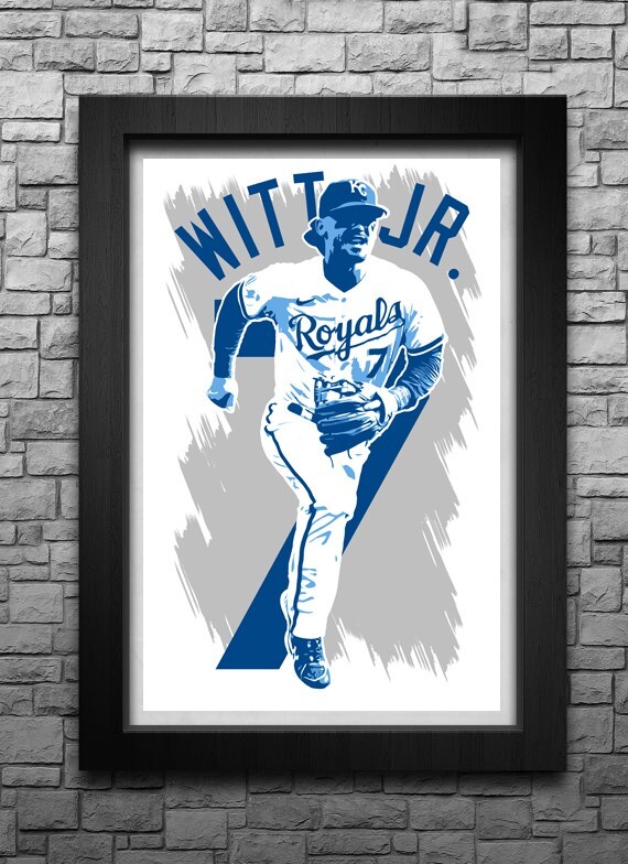 BOBBY WITT JR. art print/poster KANSAS CITY ROYALS FREE S&H! JERSEY