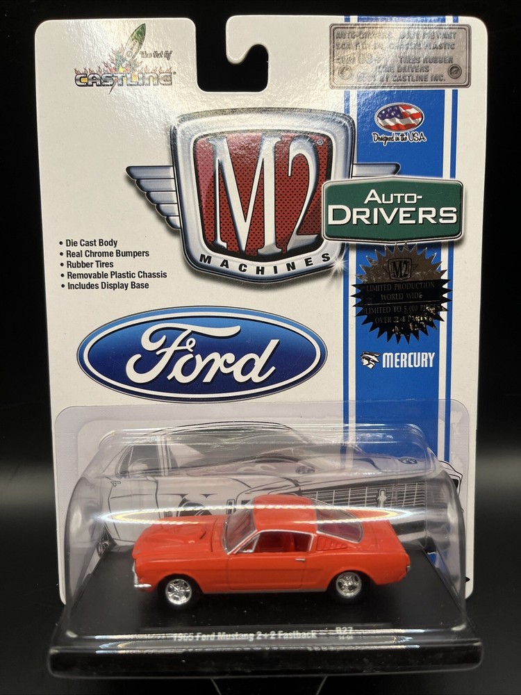 M2 Machines Limited Auto-Drivers 1965 Ford Mustang 2+2 Fastback 1:64 Diecast