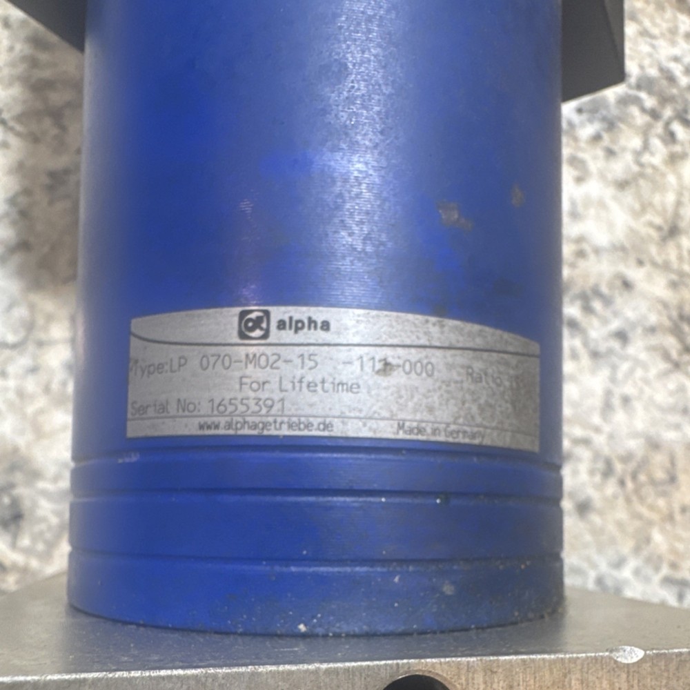 Alpha LP 070-M02-15 Planetary Gearbox 11:1 Ratio Parallel/Inline Shaft