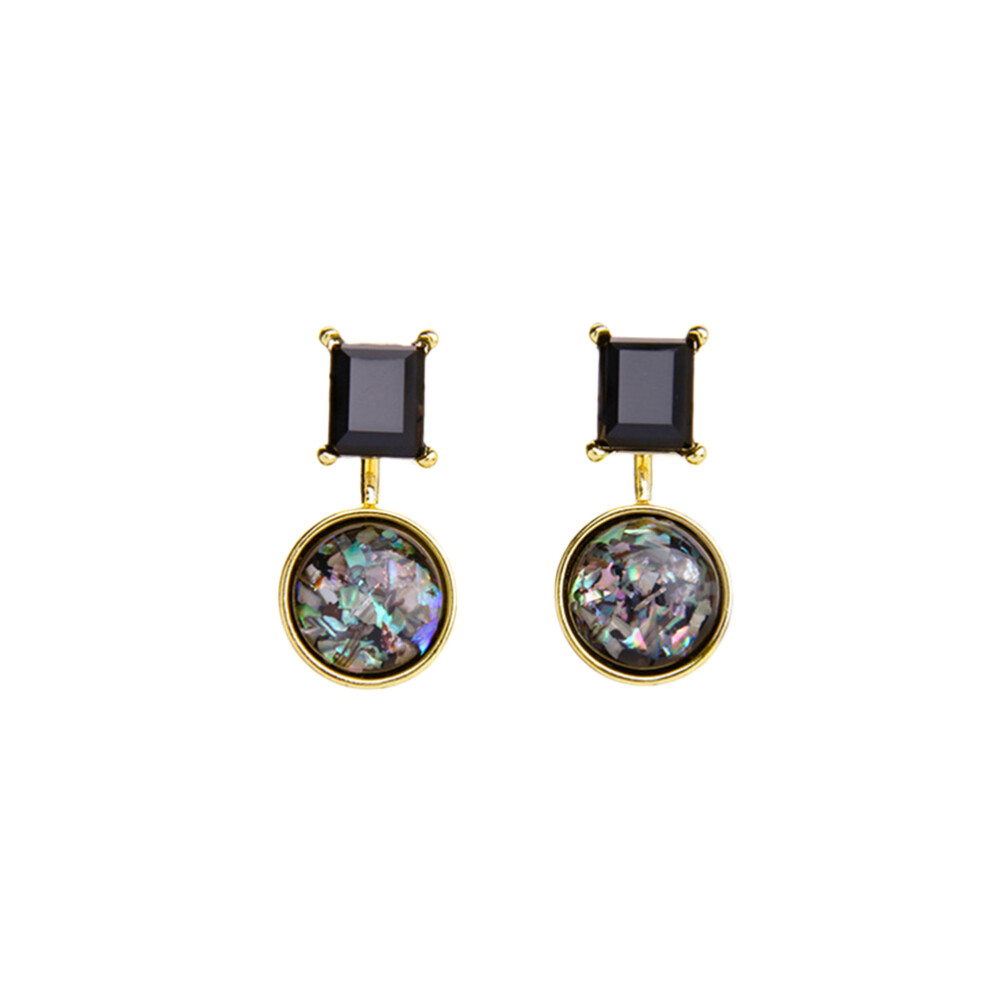 Fashionable Simple Geometric Earrings Alloy Colorful Pendant Earrings Jewelry