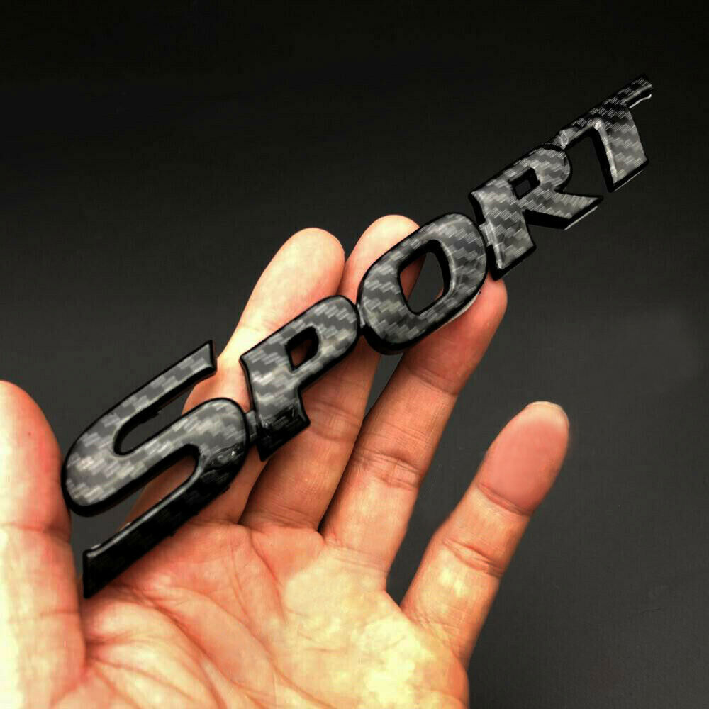 3D Black SPORT Logo Sticker Vehicle Auto Body Emblem Badge Decal Car Accessories