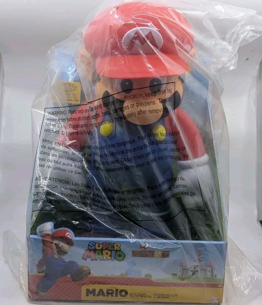 Giant 20-Inch Super Mario Figure by Jakks Pacific - Jumbo Nintendo Toy