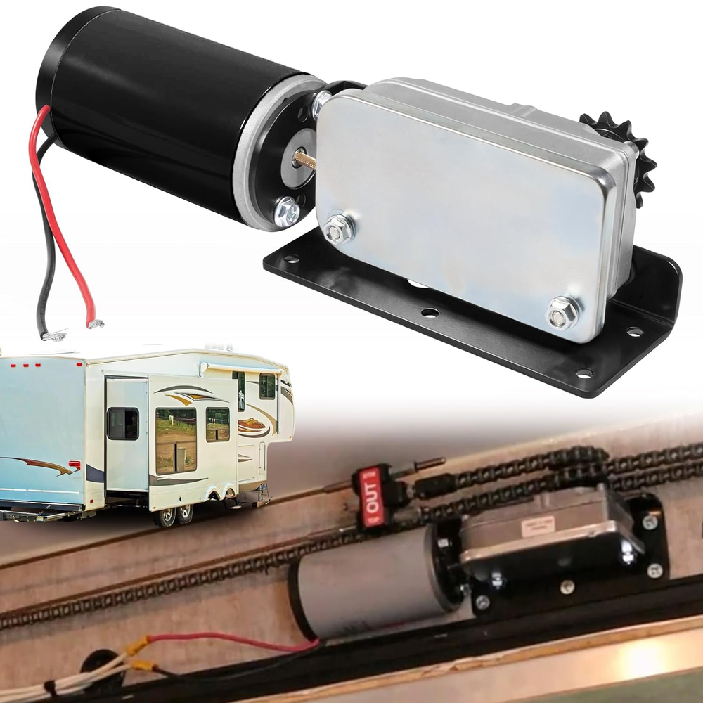 RV Slide Out Gear Box and High Output Motor,Replace FOR ‎R25076-1, R25075