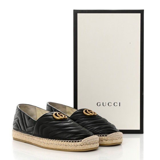 BNWT Gucci Leather Double G Espadrilles Size 35.5 US 5.5 $950