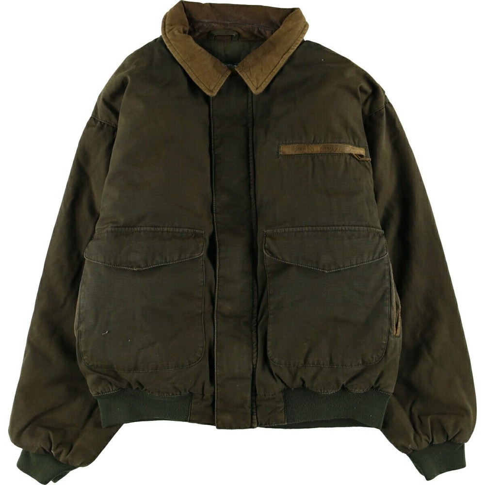 Cabelas Men's L Thinsulate Puffer Jacket 90s Vintage Khaki Insulated Coat