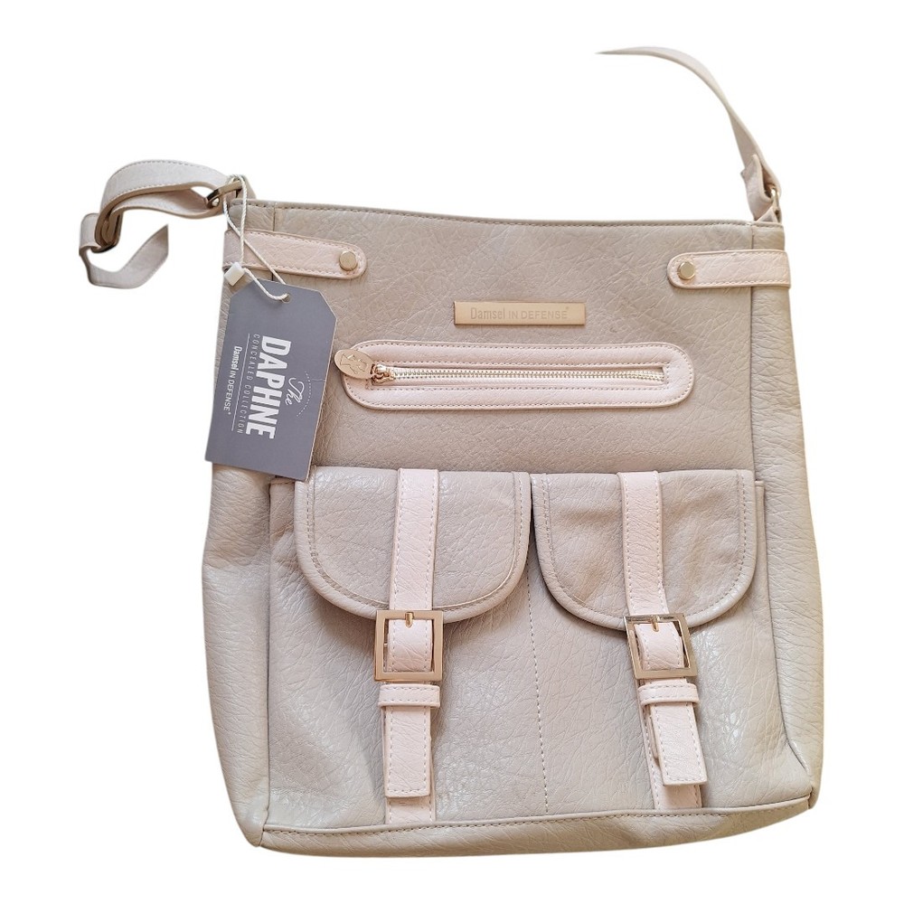 Damsel in Defense Daphne Concealed Carry Jemma Purse Shoulder Bag Beige