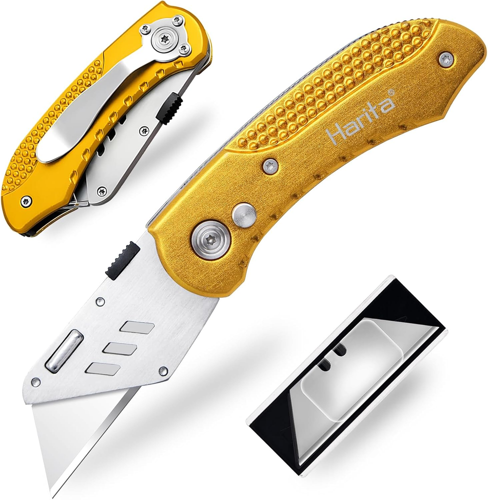 Box Cutter Heavy Duty Utility Knife, Razor Knife, Lightweight Aluminum Handle, B