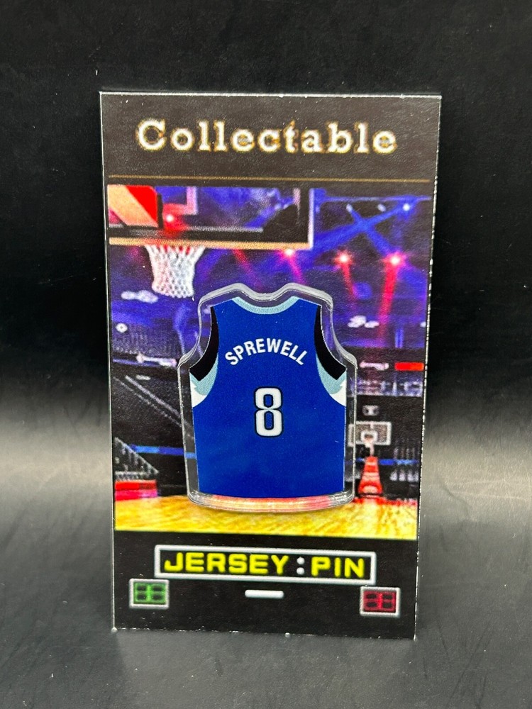Minnesota Timberwolves Latrell Sprewell Jersey Lapel Pin – Classic Basketball Collectible