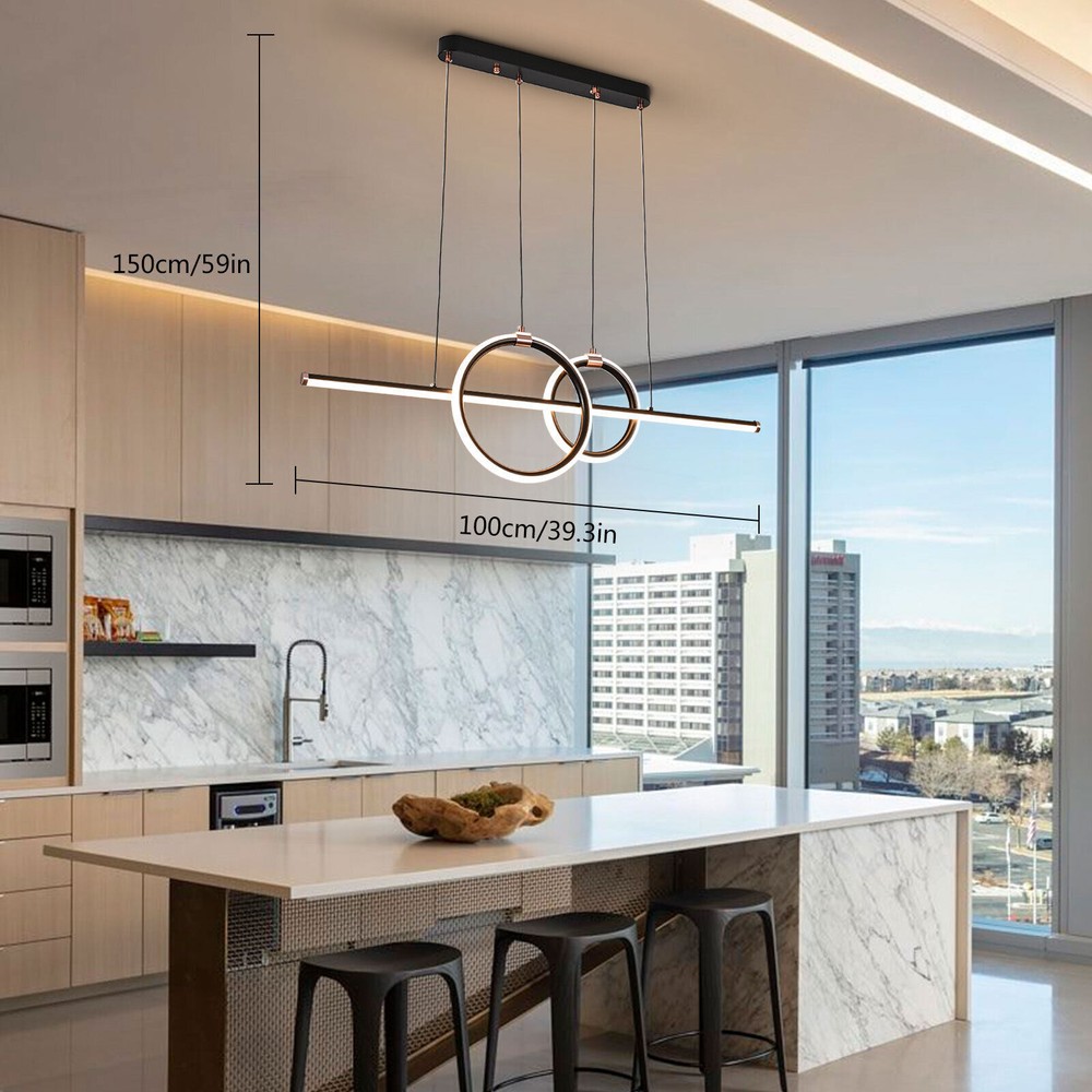 Modern LED Kitchen Island Light Pendant Chandelier Ceiling Fixture Lamp & Remote