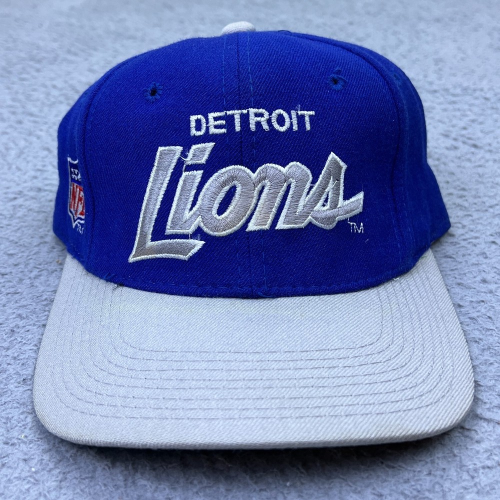 Vintage Detroit Lions Sports Specialties The Pro 100% Wool Fitted Hat Size 7 1/8