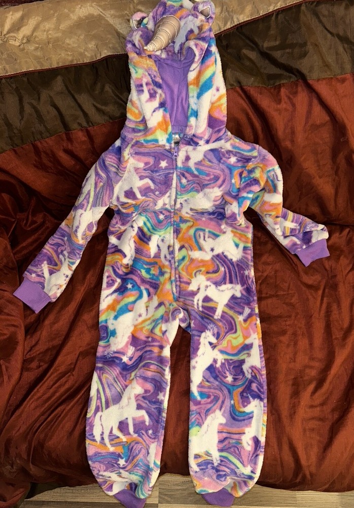 Unicorn Pajama Body Suit Sz Sm 5/6