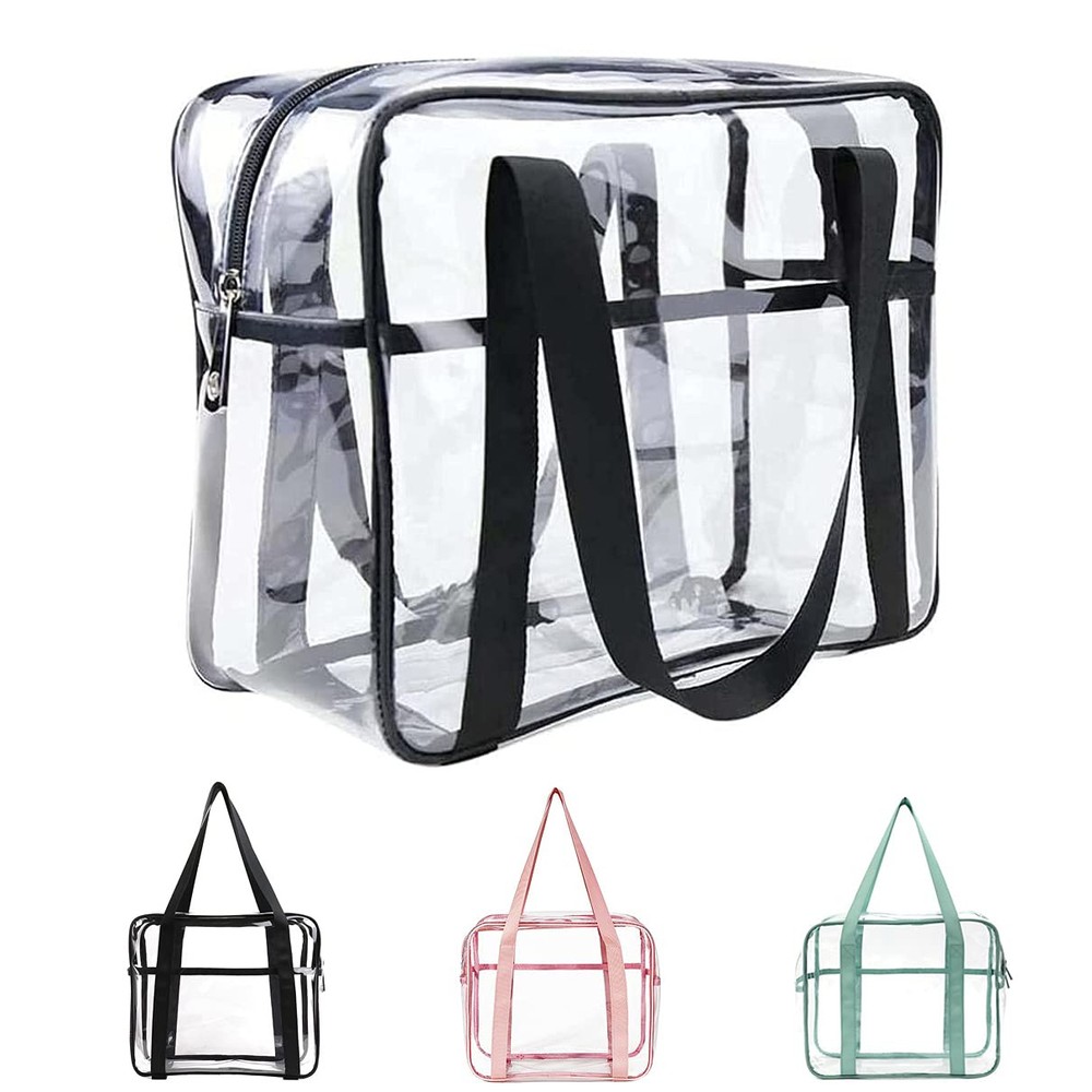 Clear Large Travel Toiletry Bag for Women - Transparent Makeup Organizer
