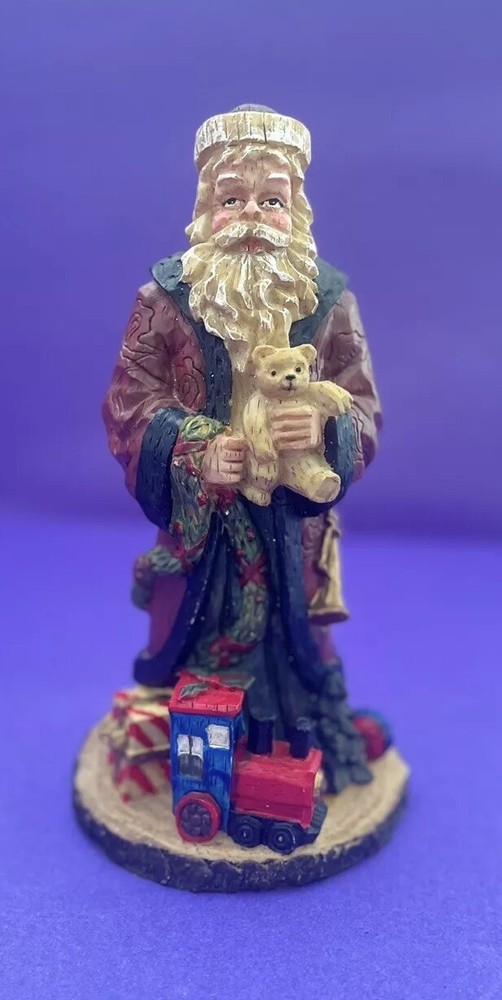World Bazaar Holiday Collection Old World Santa  Resin Statue Christmas 9” SALE!-image