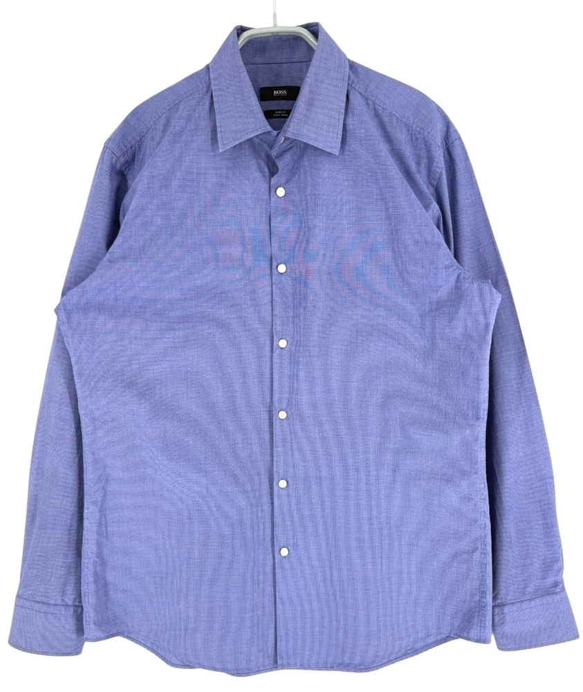 Hugo Boss Mens Slim Fit Easy Iron Casual Formal Size M - 41 16