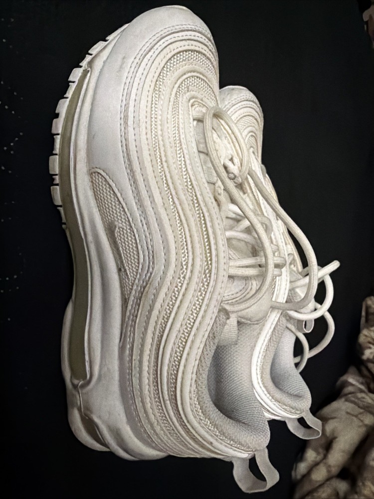 Nike Air Max 97 Triple White Womens Size 6.5 Shoes Sneakers