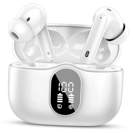 Wireless Earbuds Bluetooth 5.4 with Deep Bass Stereo Sound & Noise Reduction