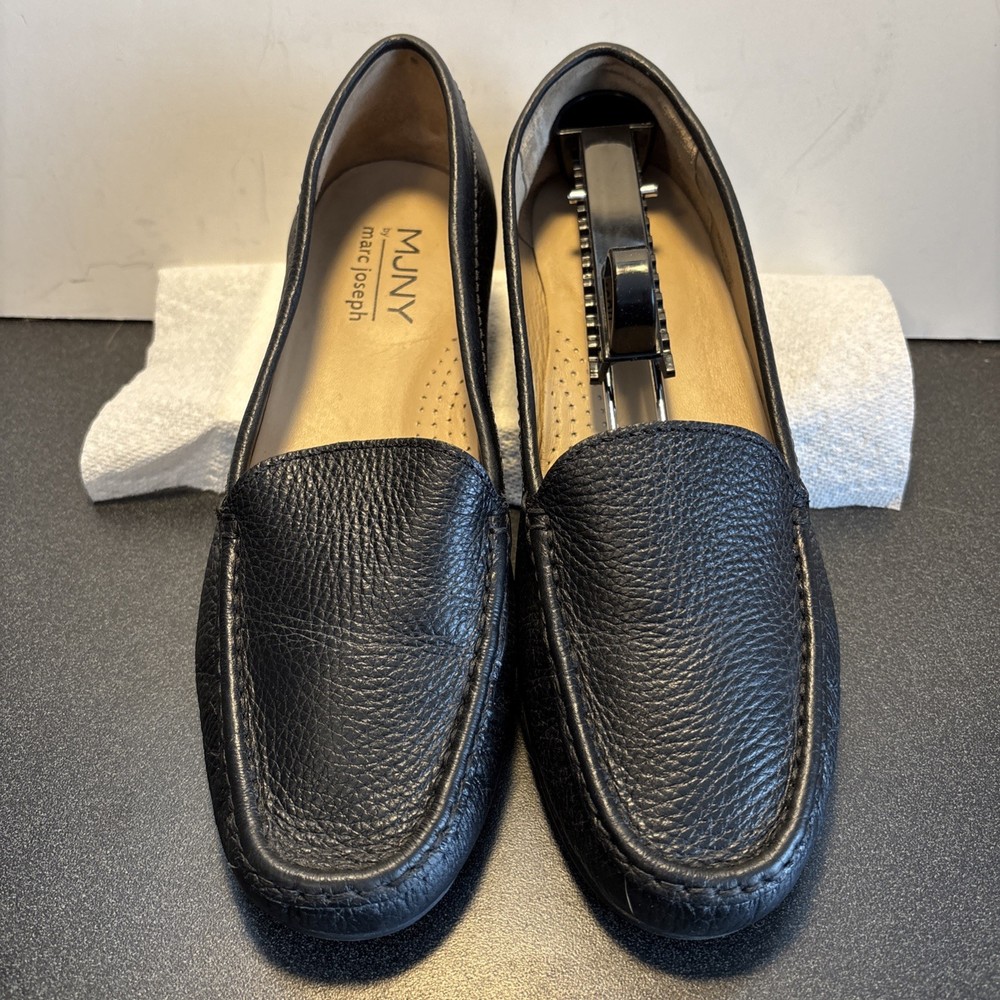 MJNY Marc Joseph Women’s Black Leather Loafer Lake Road Size 9.5 Brazil