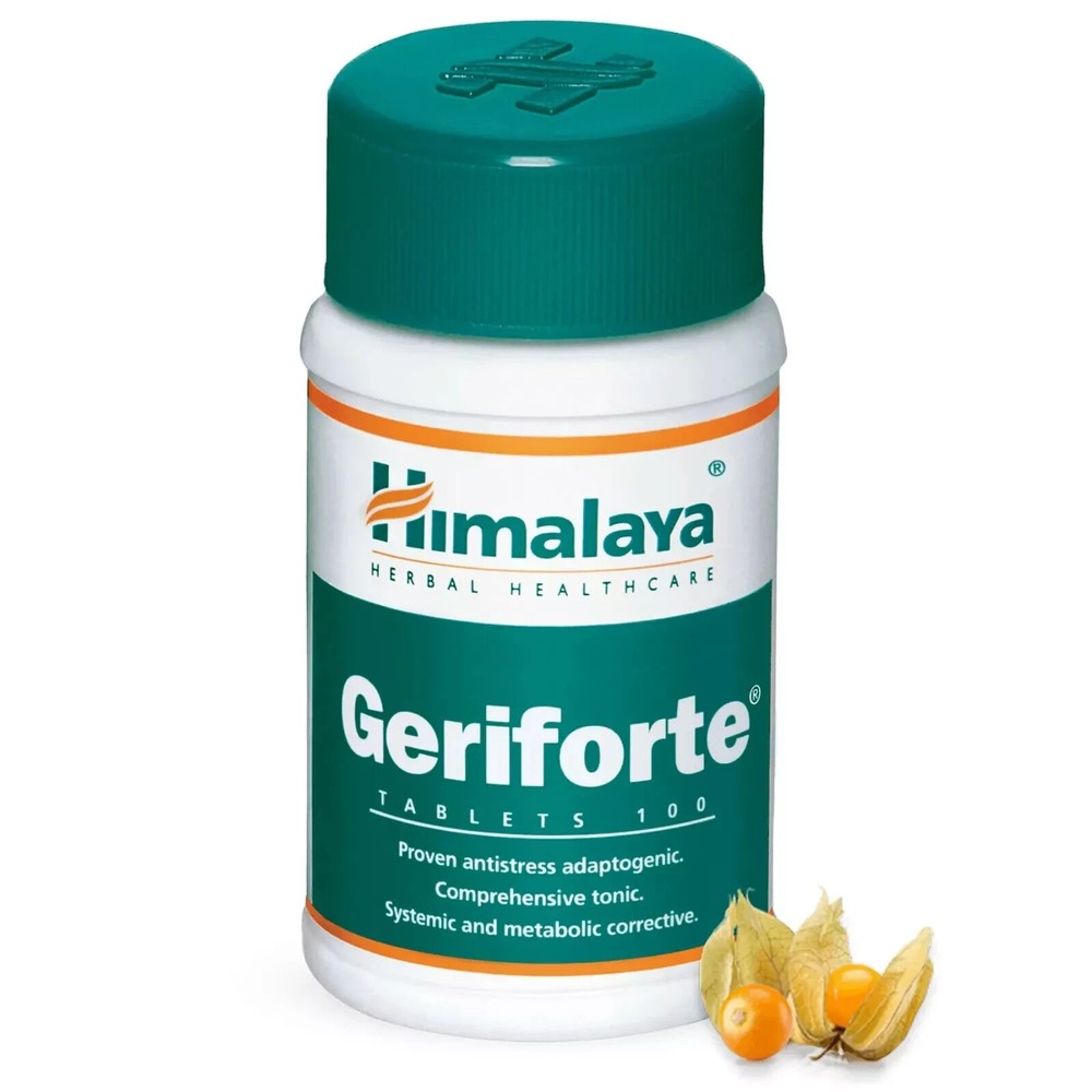 Himalaya Geriforte Herbal Stress Relief Immunity Booster Anti-Aging 100 Tabs