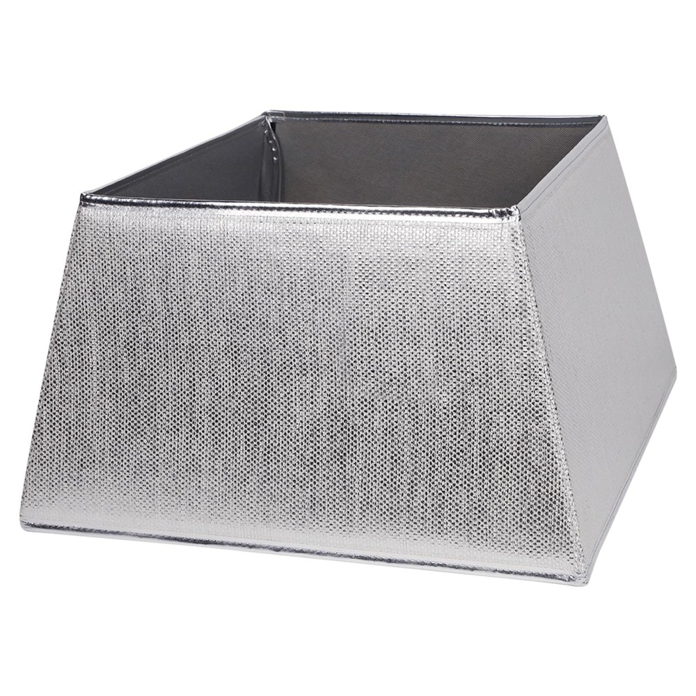 Fabric Christmas Collar with Shiny Square Ring and Willow Skirt for Tree Decor