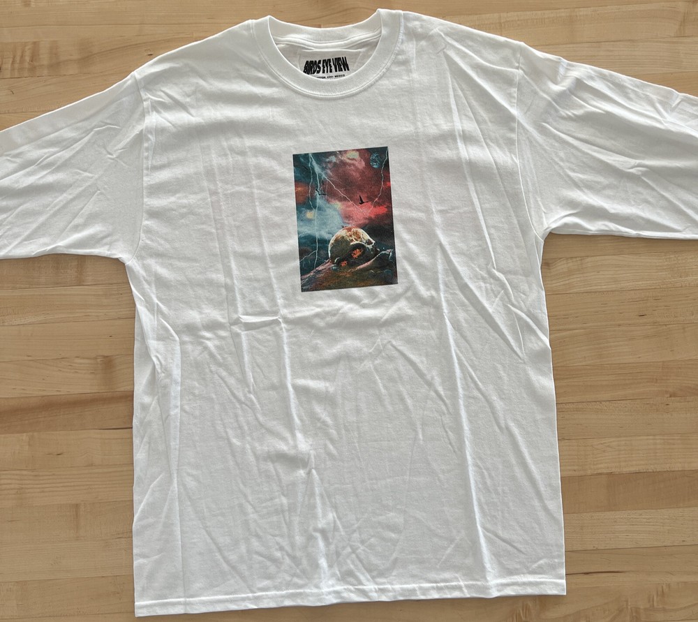 Travis Scott Birds Eye View Tour Fear The Flock LS Tee White Size Large