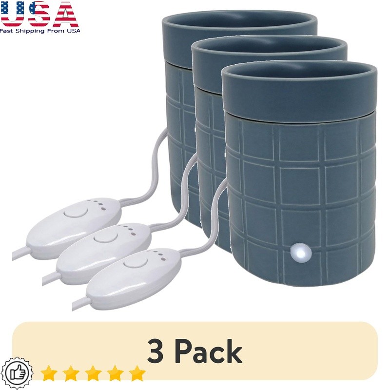 Electric Ceramic Oil Warmer Flameless Aroma Diffuser W/ Timer & LED Light New