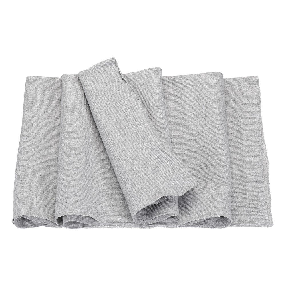 50cm x 1.2m Elastic Cuffs Ribbed Trim Cotton Fabric Knitted Stretch Band Grey