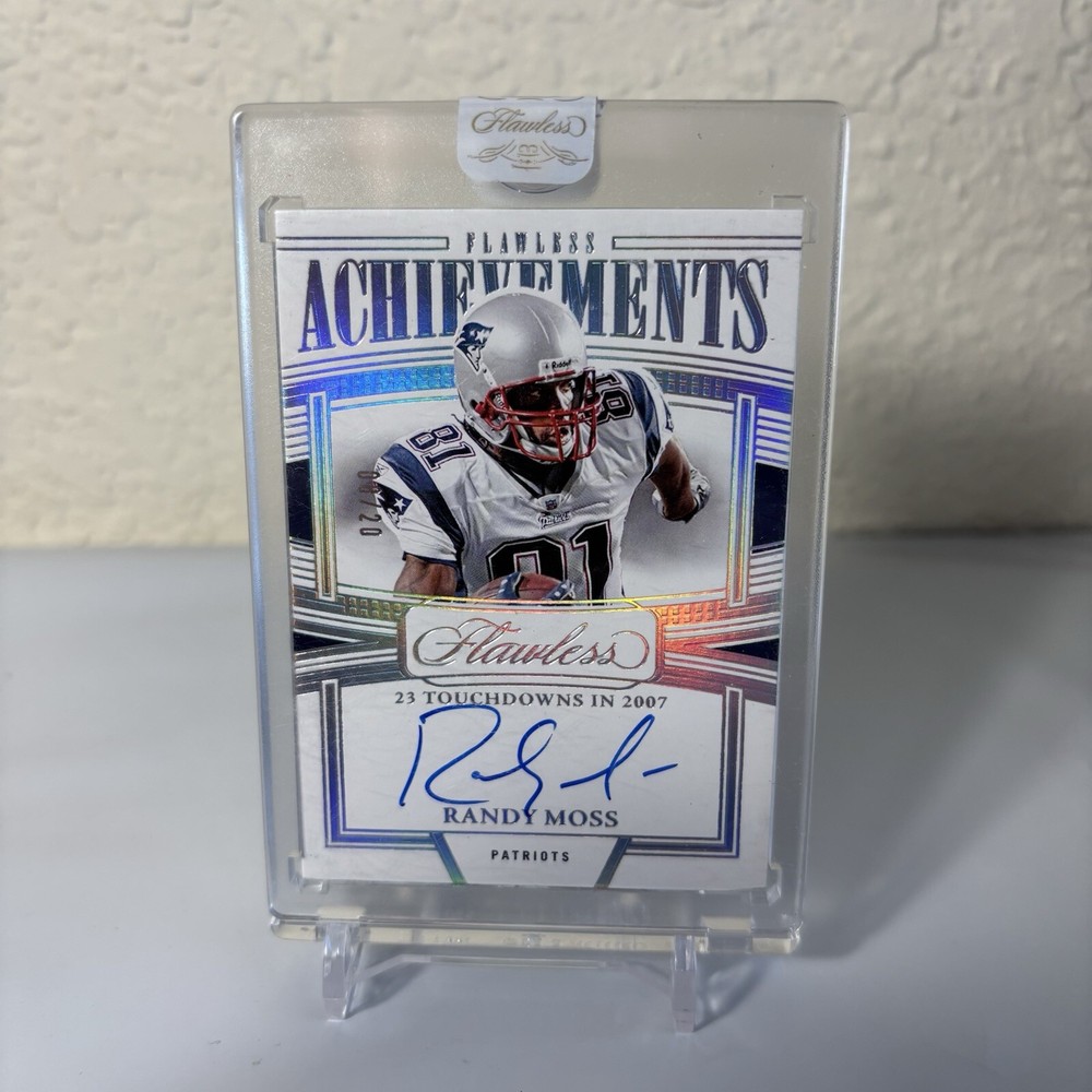 2023 Panini Flawless Randy Moss Flawless Achievements Auto Silver /20 Sealed