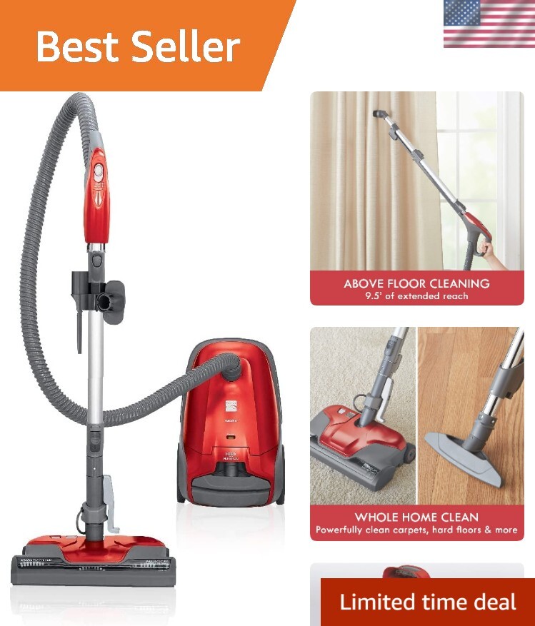 400 Series Bagged Canister Vacuum Cleaning Tools, Telescoping Wand, Red