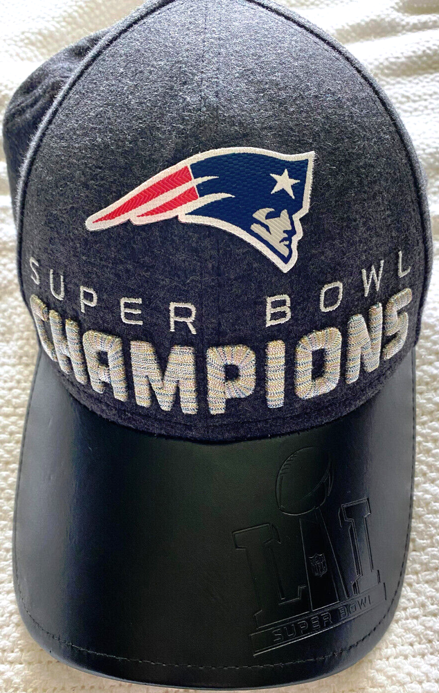 NEW ENGLAND PATRIOTS CHAMPIONSHIP LEATHER BRIM 9 FORTY STYLE HAT one size fits