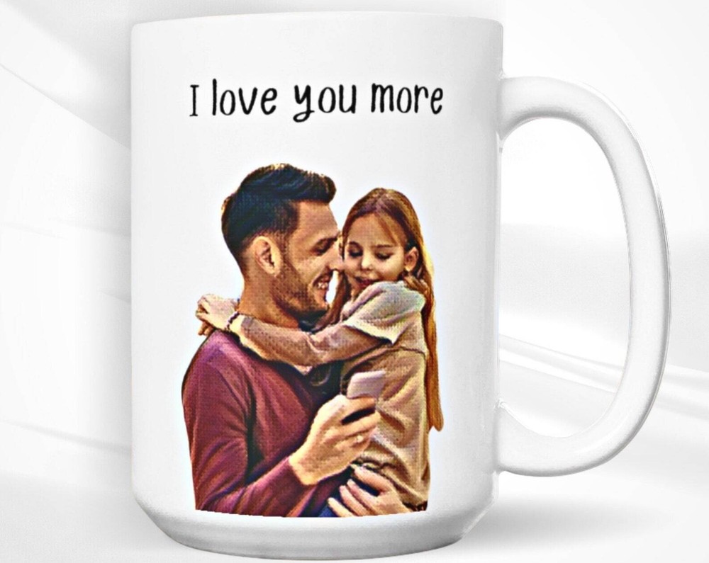 Custom Personalized Father's Day Photo Mug with 2-Sided Printing