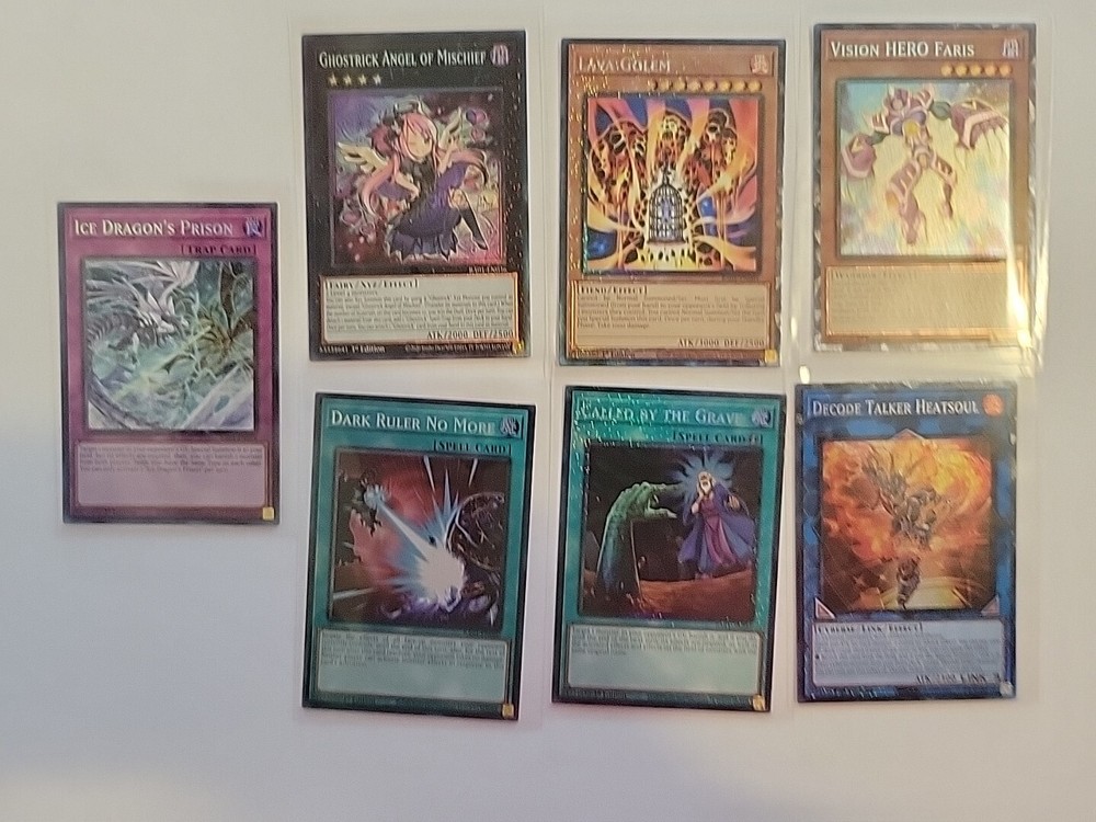 YUGIOH RARITY COLLECTION PRISMATIC COLLECTORS RARE LOT OF 7 CARDS