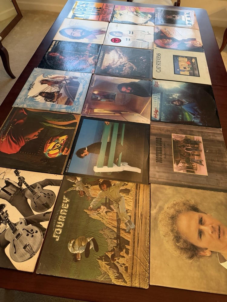 Lot of 18 Vintage Vinyl Albums Various 70s Artists Pop Rock See Description