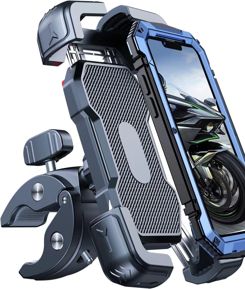 Motorcycle Phone Mount Holder [150mph Wind Anti-Shake][7.2inch Big Phone Friendl